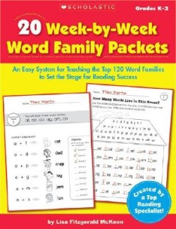 9780439929233 20 Week By Week Word Family Learning Packets K-2