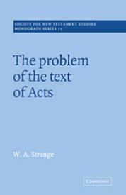 9780521413848 Problem Of The Text Of Acts