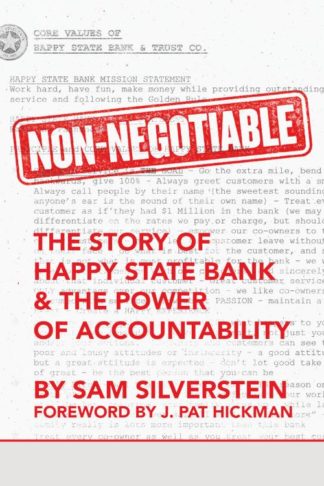 9780768408461 Non Negotiable : The Story Of Happy State Bank And The Power Of Accountabil