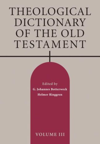 9780802873125 Theological Dictionary Of The Old Testament Volume 3