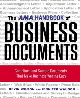 9780814417690 AMA Handbook Of Business Documents