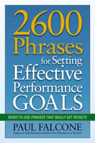 9780814417751 2600 Phrases For Setting Effective Performance Goals