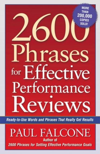 9780814472828 2600 Phrases For Effective Performance Reviews