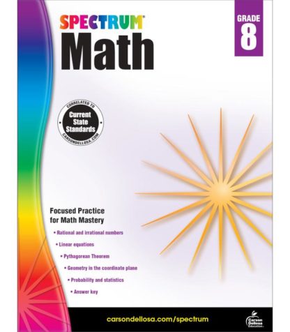 9781483808765 Spectrum Math Workbook Grade 8