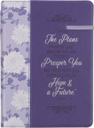 9781639522712 I Know The Plans I Have For You Journal Jeremiah 29:11 Purple Floral