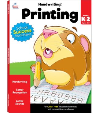 9781483816425 Handwriting Printing Workbook Grades K-2