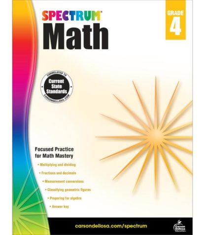 9781483808727 Spectrum Math Workbook Grade 4