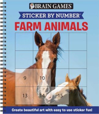 9781645581734 Sticker By Number Farm Animals