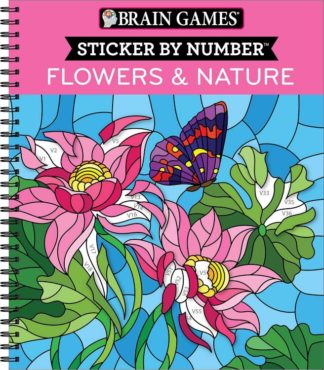 9781645587606 Sticker By Number Flowers And Nature
