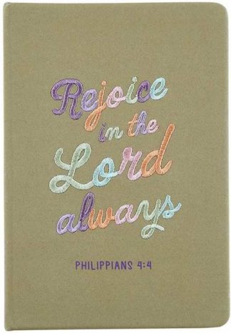 0195002325845 Philippians 4:4 Rejoice In The Lord Always Embroidered Journal