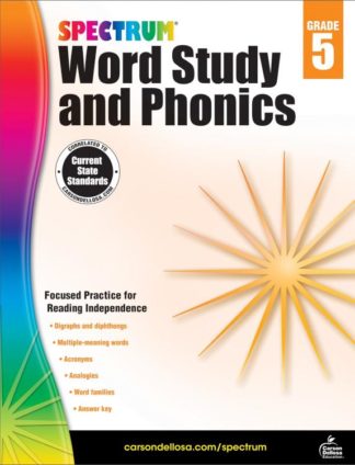 9781483811864 Spectrum Word Study And Phonics Grade 5