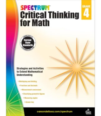 9781483835518 Spectrum Critical Thinking For Math Grade 4