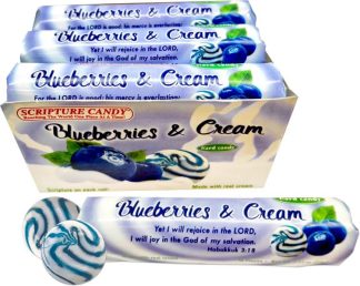 641520044442 Blueberries And Cream Hard Candy Roll 9 Count