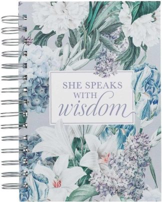 9781639522644 She Speaks With Wisdom Journal Blue Floral