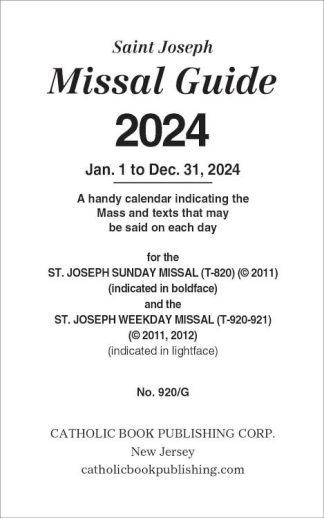 9781958237151 2024 Saint Joseph Missal Guide