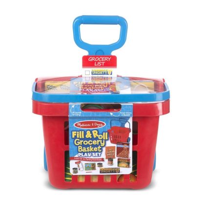 000772040730 Pretend Play Fill And Roll Grocery Basket Play Set