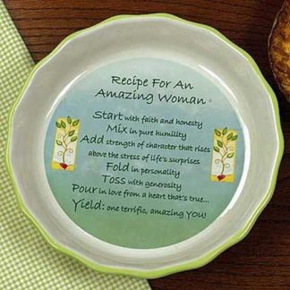 095177465400 Amazing Woman Pie Plate