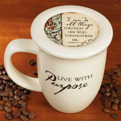 095177544662 Live With Purpose Grace Outpoured Mug And Coaster Set
