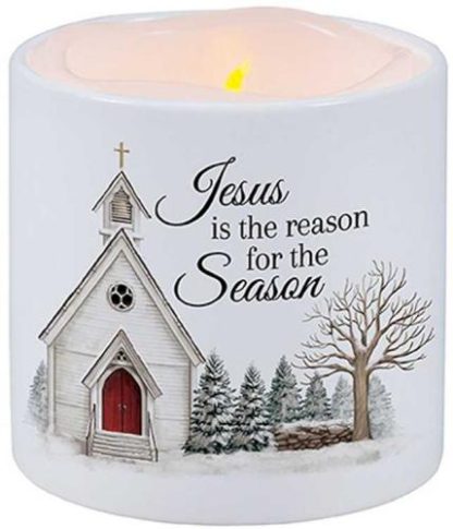 096069777168 Jesus Is The Reason For The Season Ceramic LED