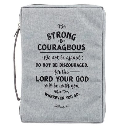 1220000131736 Be Strong And Courageous Poly Canvas Value