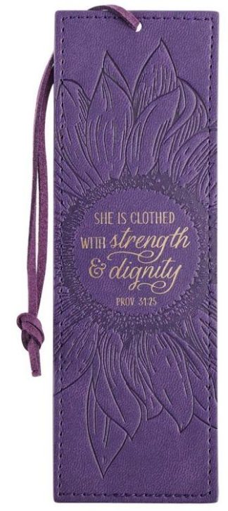 1220000136816 Strength And Dignity Faux Leather Proverbs 31:25