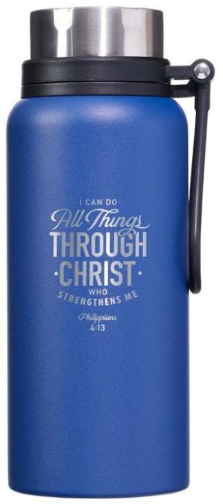 1220000137004 All Things Through Christ Philipians 4:13 Stainless Steel Water Bottle