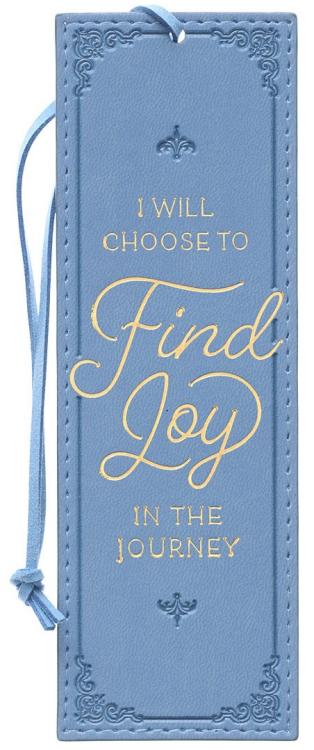 1220000138612 Find Joy In The Journey Blue Faux Leather