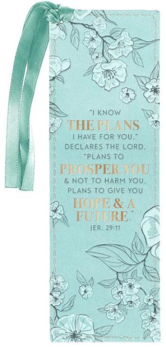 1220000138698 Plans To Prosper You Teal Faux Leather