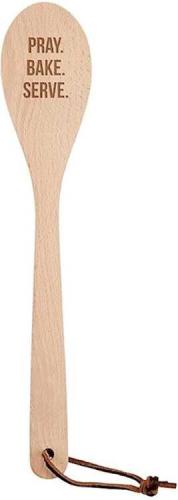 195002030558 Pray Bake Serve Wooden Spoon With Cover
