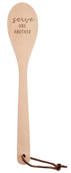195002030565 Serve One Another Wooden Spoon With Cover