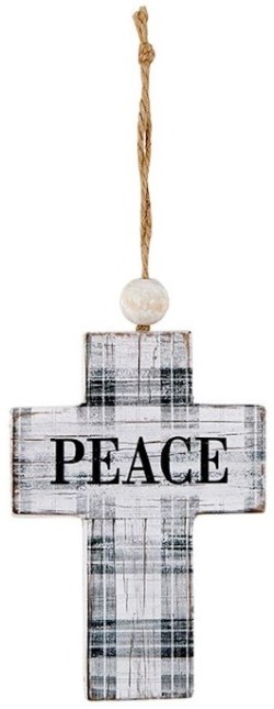 195002087453 Peace Plaid With Jute Hanger