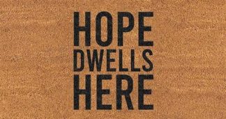195002325746 Hope Dwells Here Doormat
