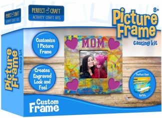 605444077757 Perfect Craft Cast And Paint Picture Frame Kit
