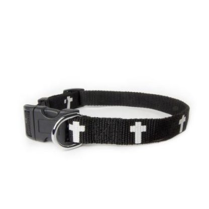 720011900143 Black Non Padded Cross Collar Medium