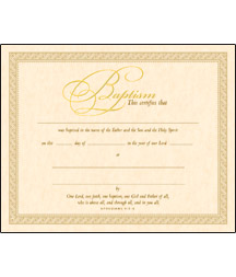 730817321257 Baptism Certificate Pack Of 6