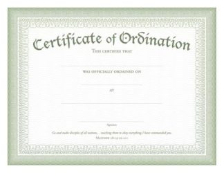 730817344058 Certificate Of Ordination Pack Of 6