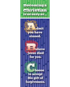 730817359564 Becoming A Christian Bookmarks Box Of 25