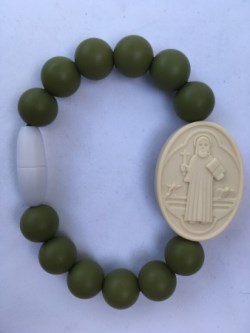 731132303942 Olive Adult Saint Benedict Medallion (Bracelet/Wristband)