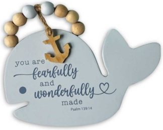 785525315593 You Are Fearfully And Wonderfully Made Whale Psalm 139:14 (Plaque)