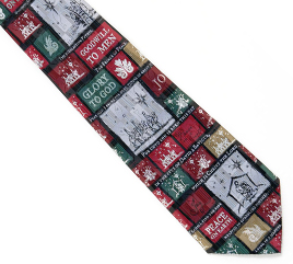 796736089739 Christmas Pattern 1 Silk Necktie (Tie)