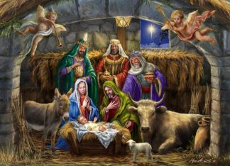 819273023117 In The Manger 1000 Piece (Puzzle)