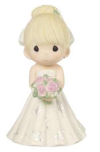 842181106337 Bride Wedding Cake Topper Blond Hair Light Skin Tone