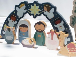 850042028155 Deluxe Christmas Nativity Wooden Playset