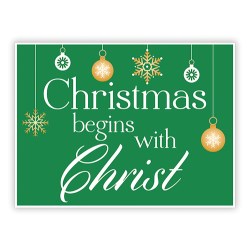 886083635885 Christmas Begins With Christ Yard Sign