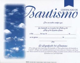 9780805473605 Certificate Of Baptism