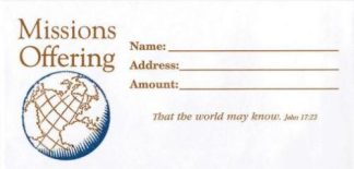 9780805474558 Missions Offering Offering Envelopes