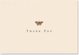 9781593591083 Gold Butterfly Thank You Note Cards