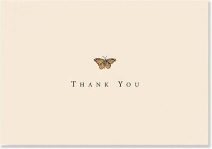 9781593591083 Gold Butterfly Thank You Note Cards