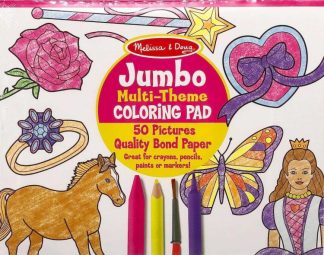 0000772042253 Jumbo Mulit Theme Coloring Pad Pink