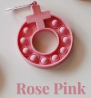 196852267811 Decade Rosary Pop It Keychain Rose